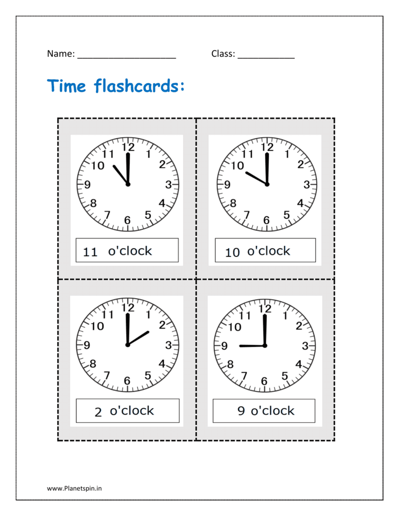 Time flashcards