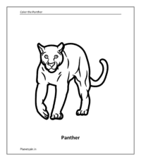 Panther coloring sheet