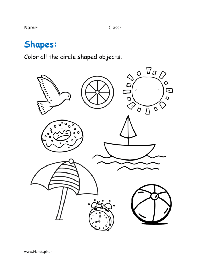 real world shapes worksheets