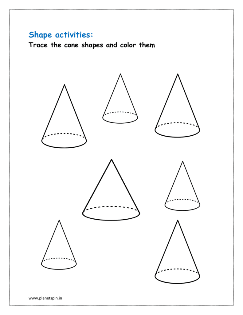 Preschool shapes worksheets free | Planetspin.in