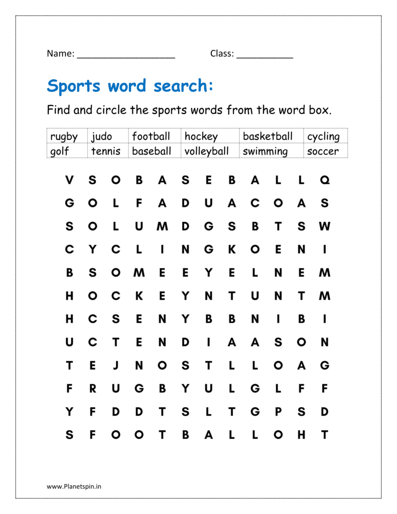 Sports words