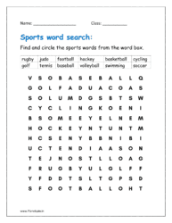 Sports words