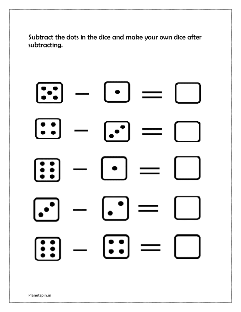 subtraction with pictures for kindergarten