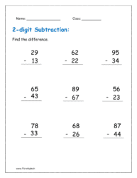 Without burrowing: Subtraction