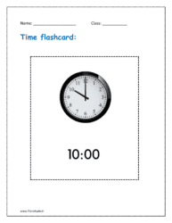 Time flashcards: 10:00