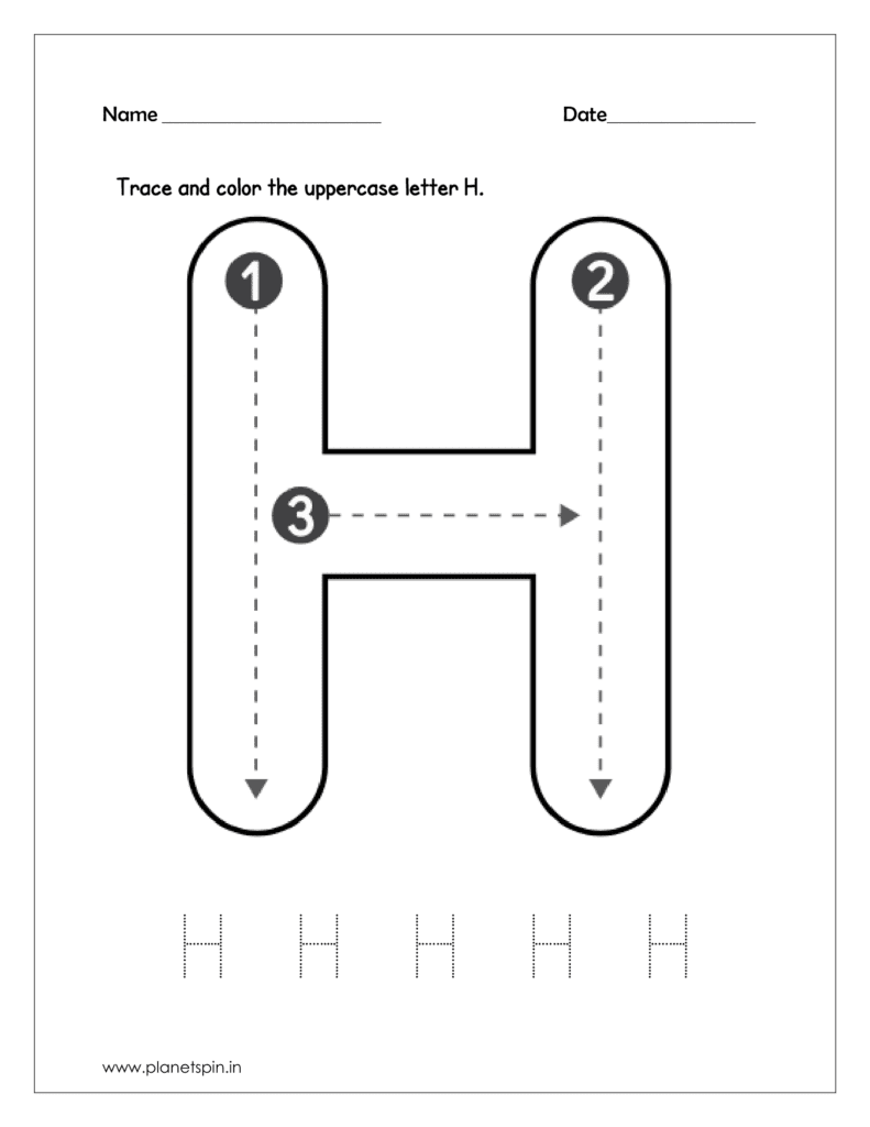 Alphabet tracing worksheets capital letters | Planetspin.in