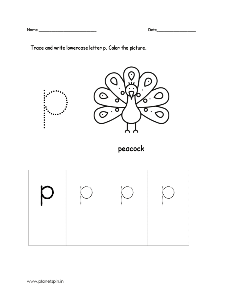 Letter P Worksheet For Tracing 