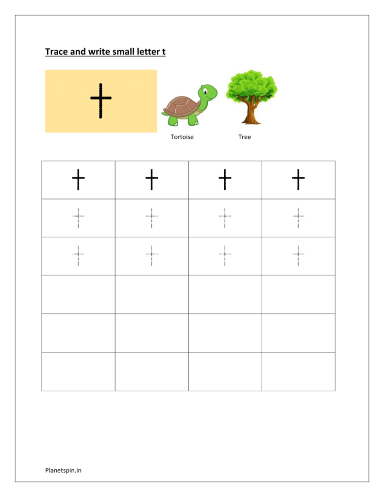 Trace lowercase alphabet letters | tracing small letters a to z