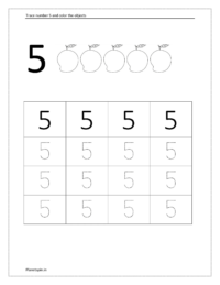 tracing number 5 worksheet tracing and writing number 5