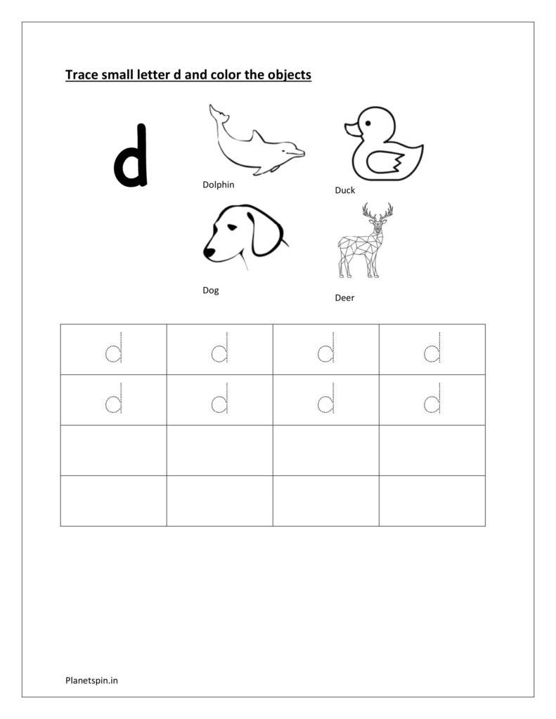 Trace lowercase alphabet letters | tracing small letters a to z