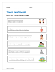 Read and trace the sentences