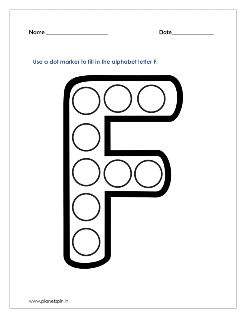 F sheet for dot marking