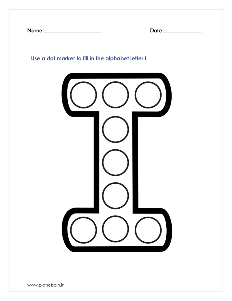 I sheet for dot marking