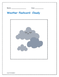 Weather flashcards: Cloudy