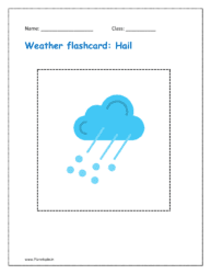 Weather flashcard: hail