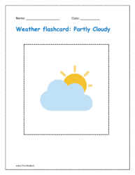 Weather flashcards: Partly cloudy