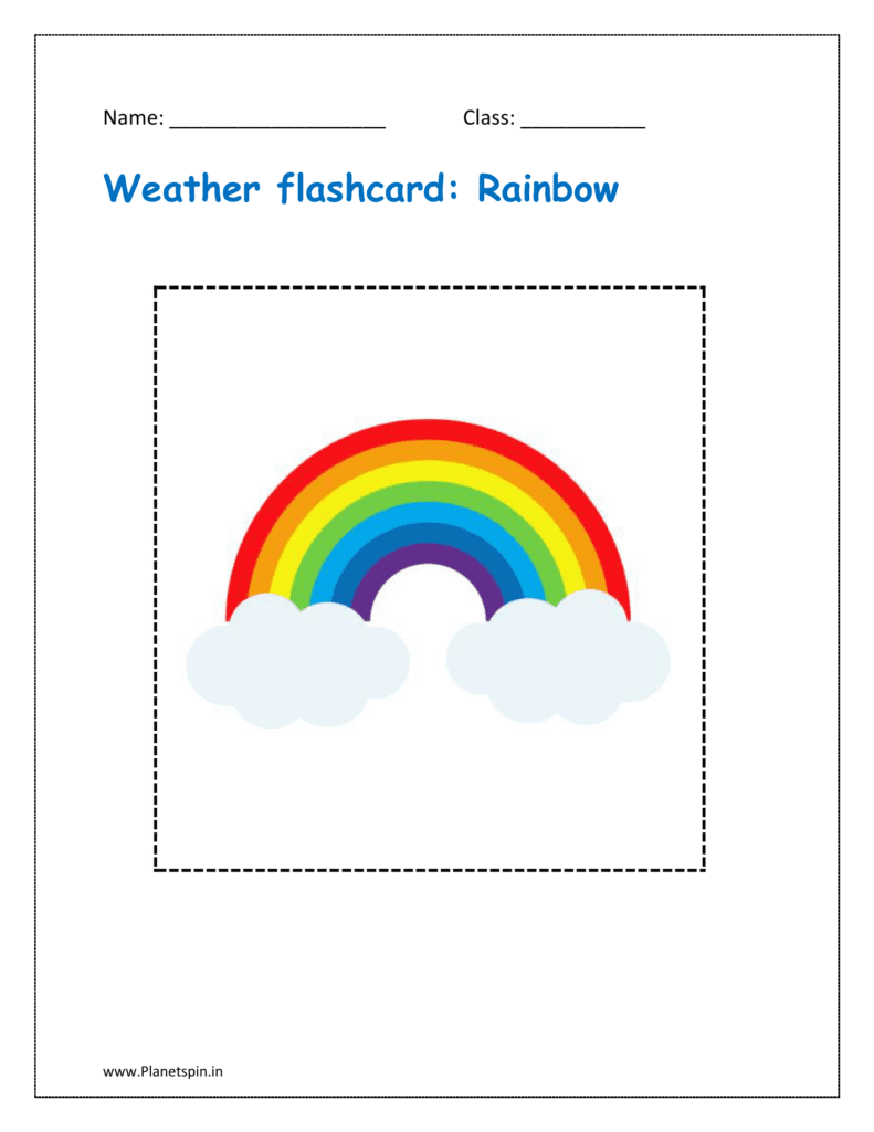 Weather flashcard: rainbow