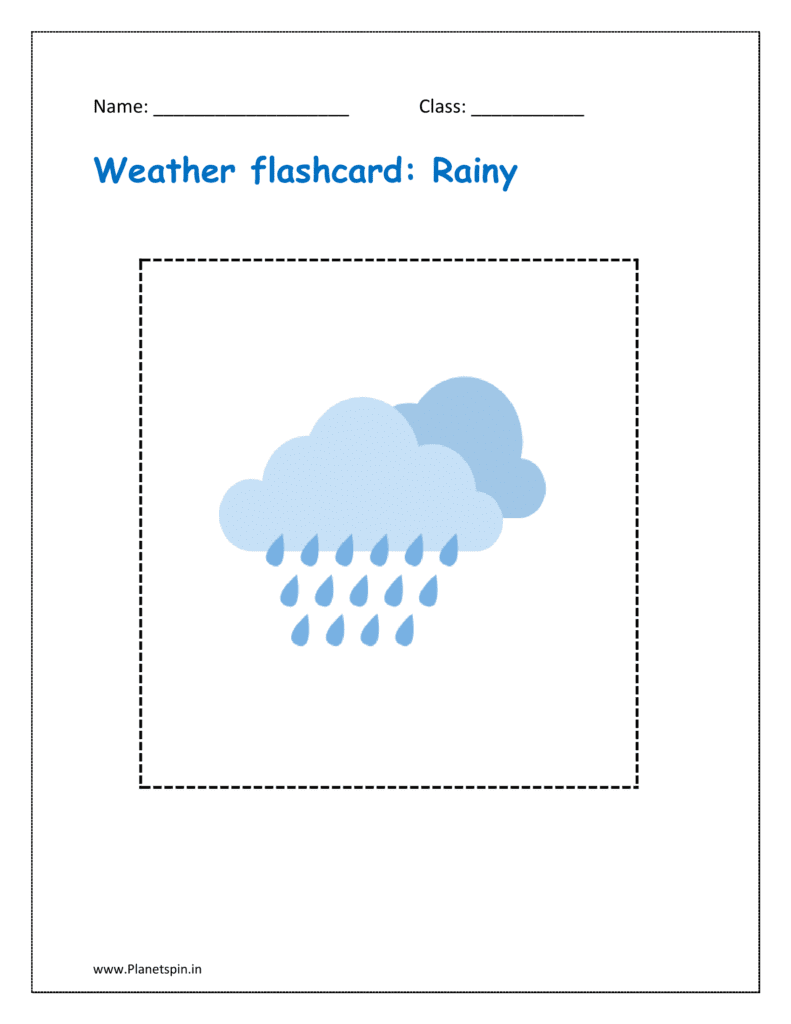 Weather flashcards: Rainy