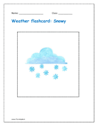 Weather flashcard: Snowy