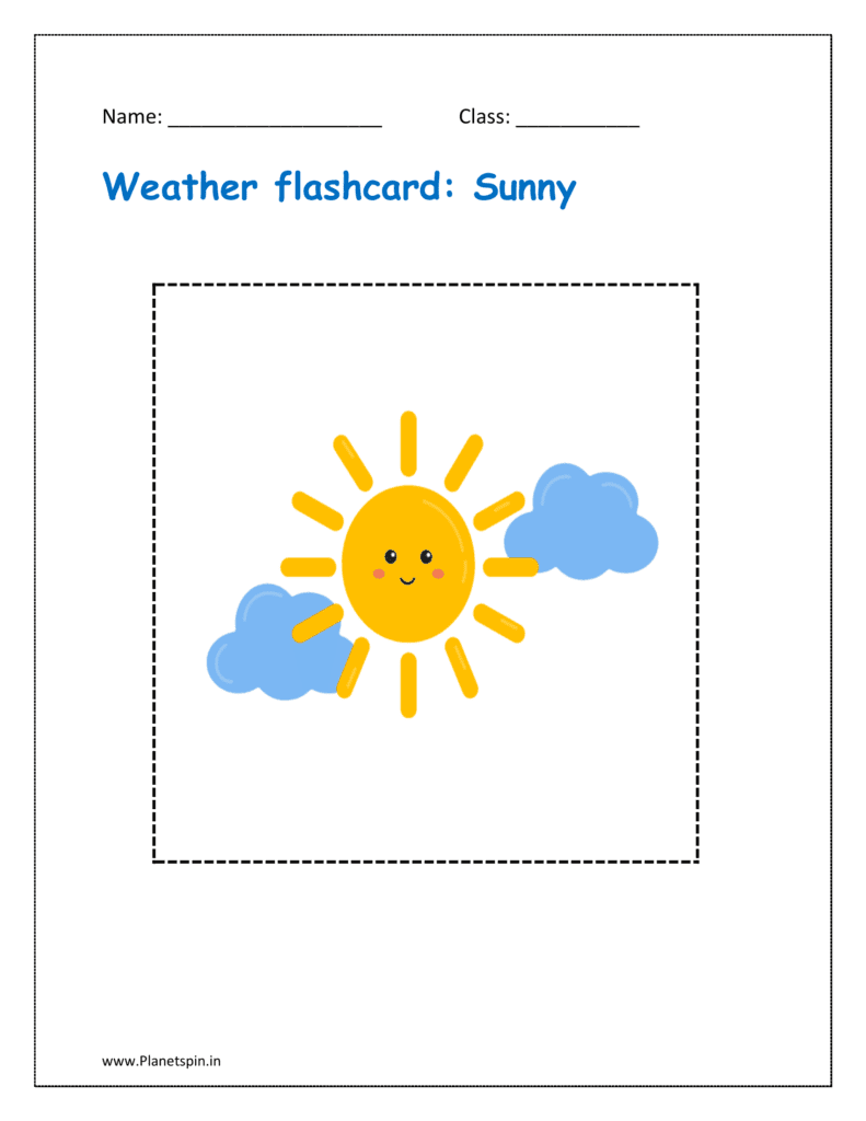 Weather flashcards: Sunny