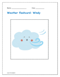 Weather flashcards: Windy