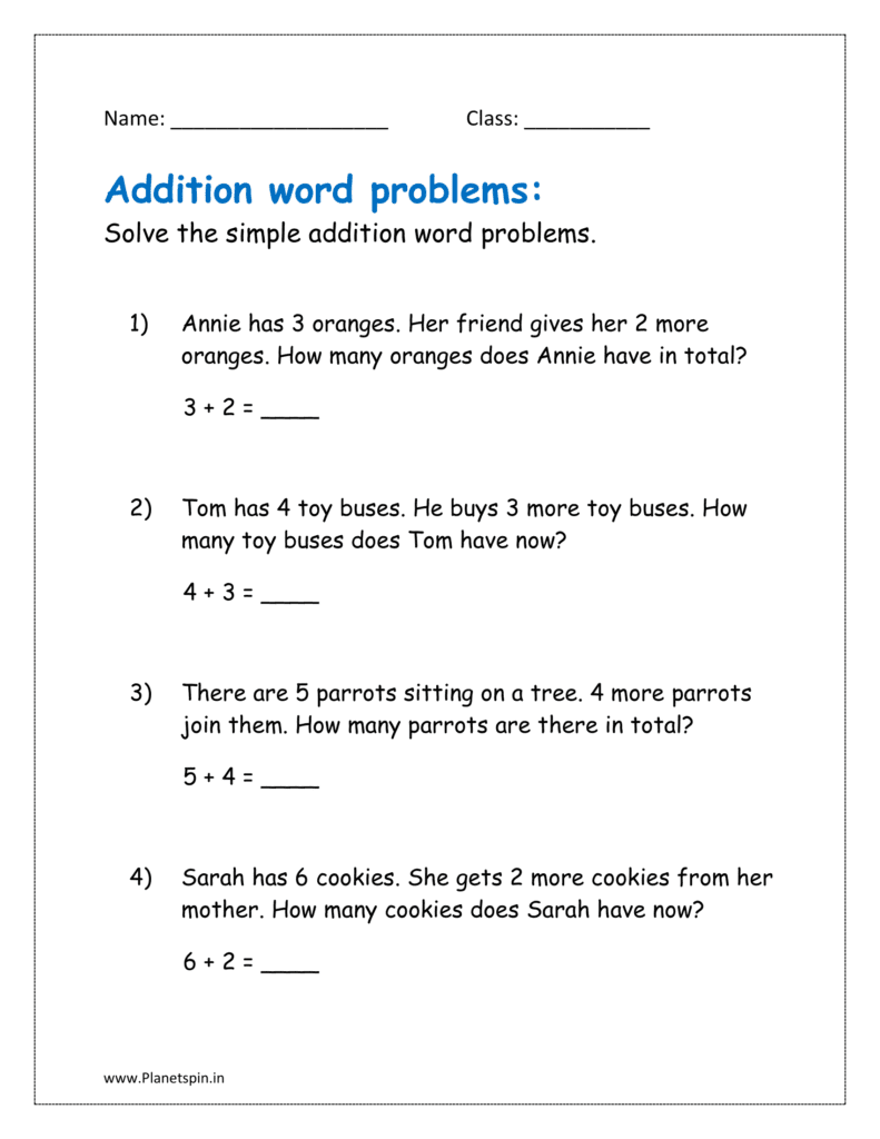 Solve the simple addition word problem.