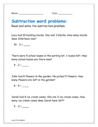 Read and solve the subtraction problem with multiple steps.