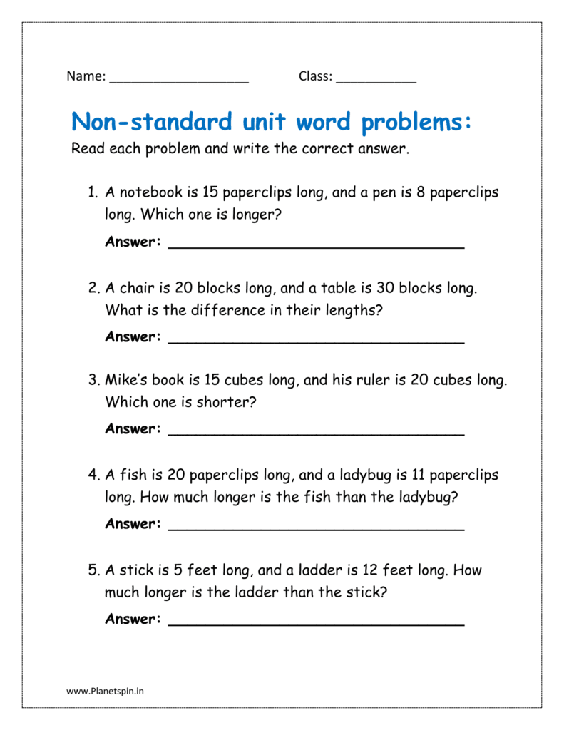 Read each problem and write the correct answer