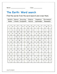 Find the words from the word search and cross them.