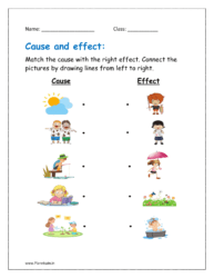 Match left (cause) with right (effect)