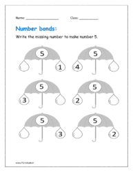 Write the missing number to make number 5.