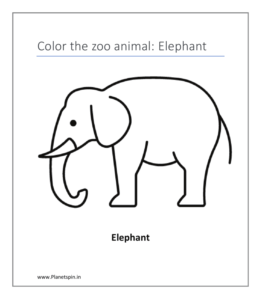 Elephant (coloring pages about animals)