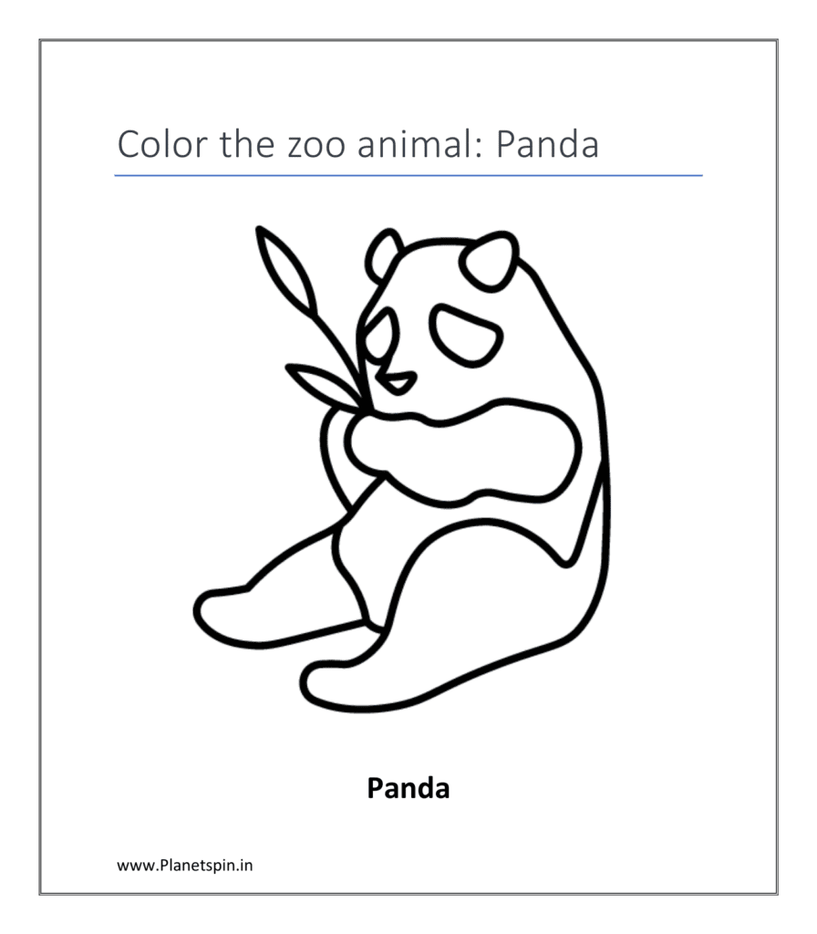 Panda (color wild animals)